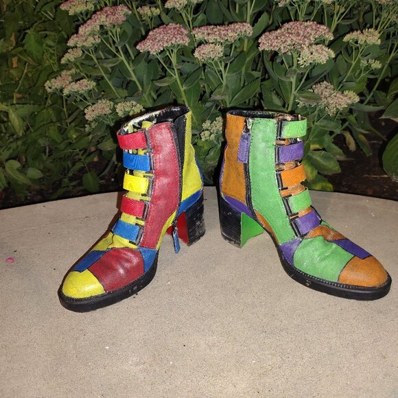 Upcycled Boots Size 7 - Picture 2 of 2